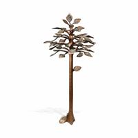 Gartentraum.de Bronzebaum mit Baumkrone als Gartendeko - Laubbaum / 80x34cm (HxDm) / Bronze braun