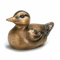 Gartentraum.de Gartenfigur Ente Küken aus wetterfester Bronze - Entenküken