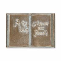 Gartentraum.de Buch aus Bronze mit französischer Inschrift - Buch Gallica / 10x7cm (HxBxT) / Bronze Patina Wachsguss