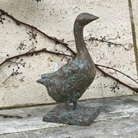 Gartentraum.de Gans Tierfigur aus Bronze - Gans Gerald