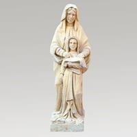 Gartentraum.de Maria mit Kind Figur aus Steinguss - Madonna Alina / Sand