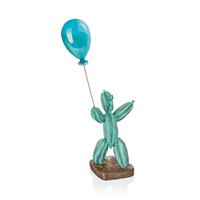 Gartentraum.de Grüne Bronze Kunstfigur mit Luftballon - limitiert - Kaktusmann