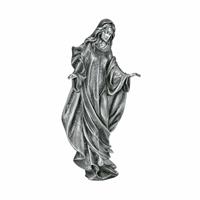 Gartentraum.de Stilvolle Metall Madonnenstatue für den Garten - Madonna Lea / Aluminium dunkelgrau