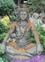 Gartentraum.de Asia Garten Steinguss Figur - Shiva / Rost