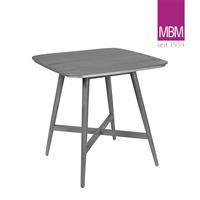 Gartentraum.de Quadratischer Bar-Tisch für den Garten aus Resysta von MBM - Bar Tisch Iconic / Stone Grey