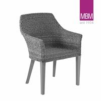 Gartentraum.de Bequemer Sessel mit Arm- und Rückenlehne für den Garten - MBM - Sessel Tortuga / ohne Sitzkissen