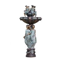 Gartentraum.de Antiker Gartenbrunnen aus Bronze mit Patina - Zerefina