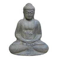 Gartentraum.de Meditierender Buddha aus Steinguss für den Garten - japanisch - Iskandar / 80x50x70cm (HxBxT)