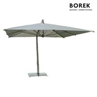 Gartentraum.de Ampelschirm kippbar - Borek - mit Kurbel - Aluminium - hochwertig - Rodi Sonnenschirm graphite / Taupe / rechteckig
