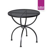 Gartentraum.de Runder Gartentisch aus Schmiedeeisen - MBM - 75cm - Tisch Romeo