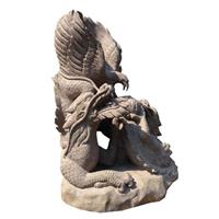 Gartentraum.de Drache & Adler Stein Garten Statue - Taranis