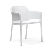 Gartentraum.de Vollkunststoff Designer Gartenstühle stapelbar - Stuhl Rigor / Weiß
