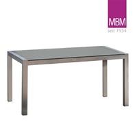 Gartentraum.de Grauer Gartentisch von MBM - Aluminium & Resysta - eckig - 215x90cm - Tisch Manhatten
