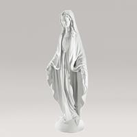 Gartentraum.de Marmorguss - Segnende Gartenfigur Heilige Maria - Madonna Secura / 73,5x29,5x19cm (HxBxT)