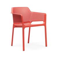 Gartentraum.de Vollkunststoff Designer Gartenstühle stapelbar - Stuhl Rigor / Rot