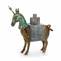 Gartentraum.de Bronze Einhorn aus limitierter Edition mit Aufbewahrungsbox - Unicorn Box