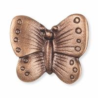 Gartentraum.de Kleine Wand Schmetterlingsfigur aus Metall - Schmetterling Tom / Bronze hellbraun