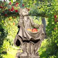 Gartentraum.de Schöne Stein Mädchen Gartenfigur als Schale - Florentina