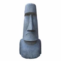 Gartentraum.de Großer Moai Kopf als Garten Statue - Tatonga / 240x85x90cm (HxBxT)