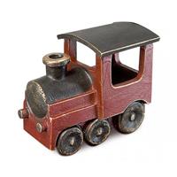 Gartentraum.de Kleine Bronze Lokomotive als Gartenskulptur - Lokomotive / Bronze braun