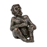 Gartentraum.de Sitzender Mann aus Bronze mit Kelch - limitierte Auflage - Bacchus