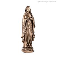 Gartentraum.de Klassische Marienstatue für den Garten aus Bronze - Himmelskönigin / Braun