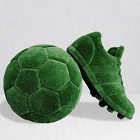 Gartentraum.de XXL Gartendeko - Fußball & Fußballschuh aus GFK & Kunstrasen - Scarpa e Calcio