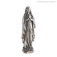 Gartentraum.de Klassische Marienstatue für den Garten aus Bronze - Himmelskönigin / Grau