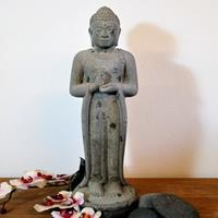 Gartentraum.de Unikat Buddha Statue stehend aus Stein