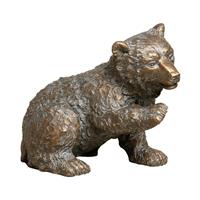 Gartentraum.de Bronze Tierfigur Bärenjungtier mit Patina - Bär Jungtier