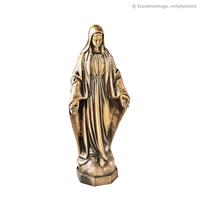 Gartentraum.de Kleine Madonnenstatue aus Messing für den Garten - Maria Benedicta