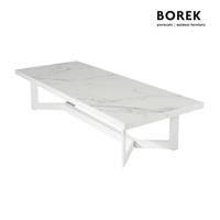 Gartentraum.de Großer Loungetisch 162cm von Borek - weiß - Arta Loungetisch / Tischplatte Trilium