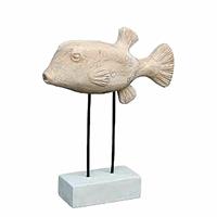 Gartentraum.de Fisch Figur aus Terrakotta auf Stäben - Outdoor - Uzuri