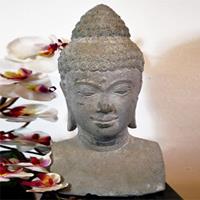 Gartentraum.de Schöne Deko Buddha Büste aus Steinguss