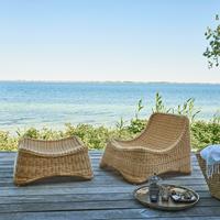 Gartentraum.de Zweiteiliger Relax Sessel aus wetterfesten Aluminium und Polyrattan - Relaxsessel Maren