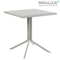 Gartentraum.de Kleiner eckiger Gartentisch von Max&Luuk - Aluminium - modern - 70x70cm - Stripe Gartentisch