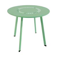 Gartentraum.de Schöner Beistelltisch grün aus Stahl - rund - Tisch Amelie grün / 45x50cm (HxDm)