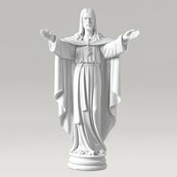 Gartentraum.de Marmorguss - Gartenskulptur Gottessohn segnend - Christus Benedicta / 82x48x30cm (HxBxT)