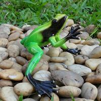 Gartentraum.de Grüner Frosch aus Bronze für Sockel - Elmo grün