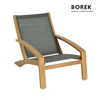 Gartentraum.de Komfortabler Loungesessel - Teakholz & Batyline - Loungesessel Luxx