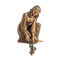 Gartentraum.de Bronze Frau Figur mit Strauß - limitierte Edition - Nerea