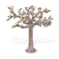 Gartentraum.de Robuste Gartenfigur Bronze Baum mit Früchten - Baum Tam / Bronze braun