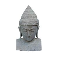 Gartentraum.de Buddha-Büste aus Flussstein als Gartendekoration - Protomi