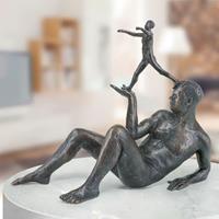 Gartentraum.de Limitierte Künstlerstatue - Bronze Menschenfigur - Was uns denkt, trägt, leitet