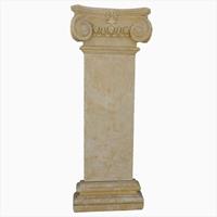 Gartentraum.de Tolles Antikes Pilaster Wandrelief aus Steinguss  - Androklis / Antikgrau