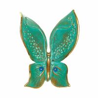 Gartentraum.de Schmetterlingsfigur aus Bronze - Wandbefestigung - Schmetterling Mia / Bronze Sonderpatina