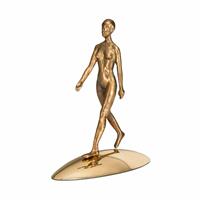 Gartentraum.de Goldene Frauen Bronzeskulptur - limitiertes Design - Reflection of Being (Her)