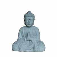 Gartentraum.de Outdoor Buddha sitzend - Polystone in Zement Optik - Millesimo