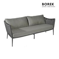 Gartentraum.de Graues Gartensofa von Borek mit Ardenza-Rope - Sofa Estoril