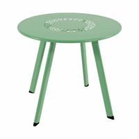 Gartentraum.de Schöner Beistelltisch grün aus Stahl - rund - Tisch Amelie grün / 35x40cm (HxDm)